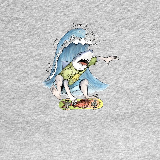 Shark Skate Shirt by JRWorks_